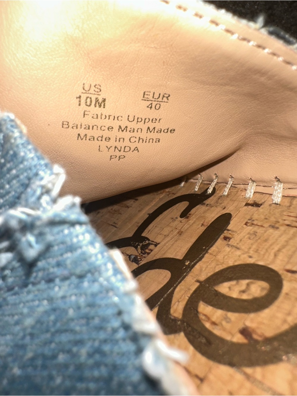 Sam Edelman Light Blue Frayed Denim Knot Mules - Picture 4 of 5